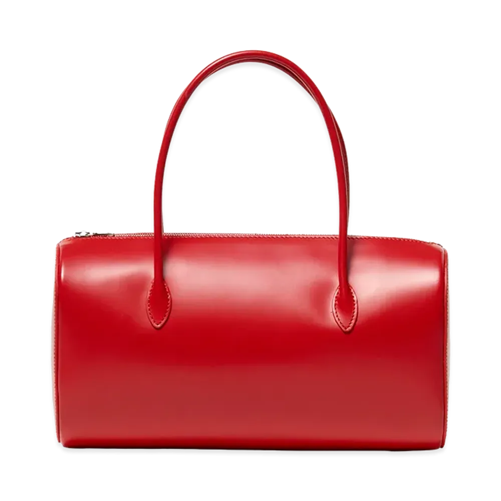 AURALEE Leather Boston Bag Made By Aeta "Red"