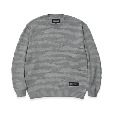 NEIGHBORHOOD Camo Pattern Crewneck Sweater "Gray"