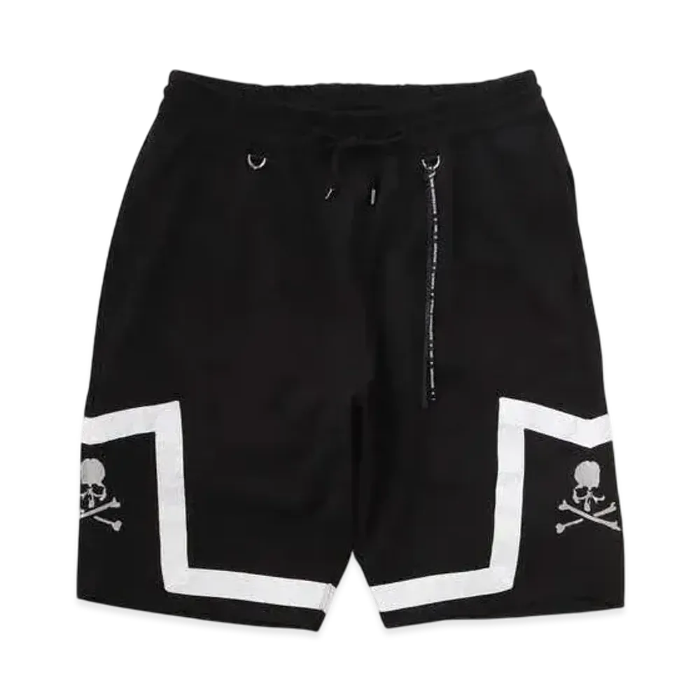 mastermind WORLD Jacquard Tape Bb Shorts "Black (White Tape)"