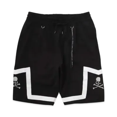mastermind WORLD Jacquard Tape Bb Shorts "Black (White Tape)"