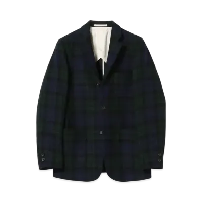 BEAMS 3B Jacket Harris Tweed "BlackWatch"