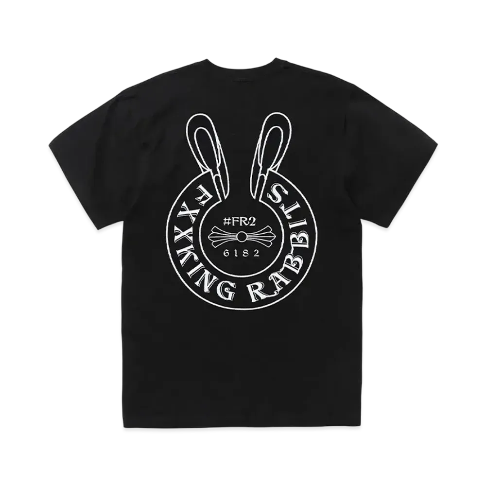 FR2 Embroidery Logo Within Face Outline T-Shirt "Black"