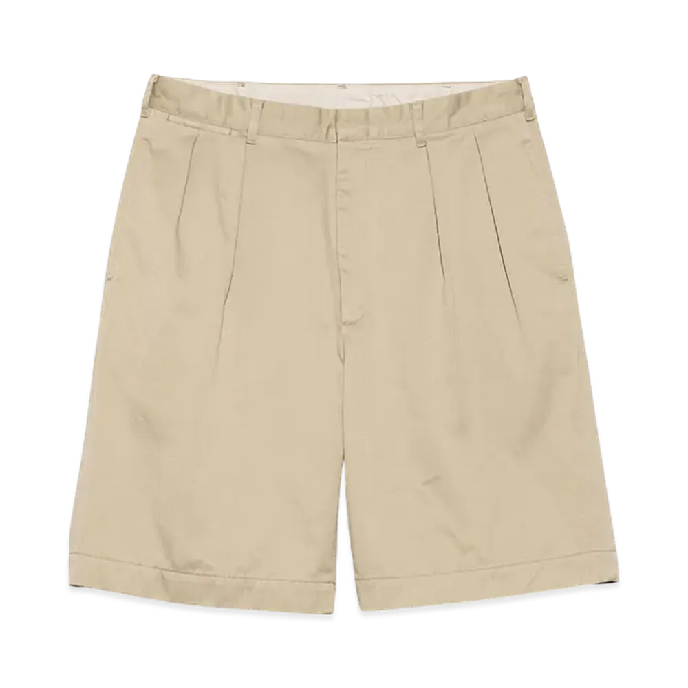 nanamica Double Pleat Chino Shorts "Khaki"