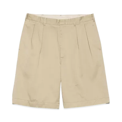 nanamica Double Pleat Chino Shorts "Khaki"