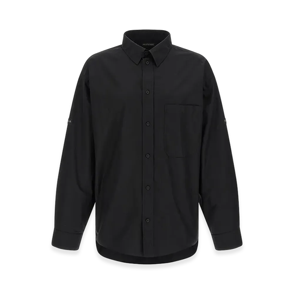 BALENCIAGA Logo Patch Shirt "Black"