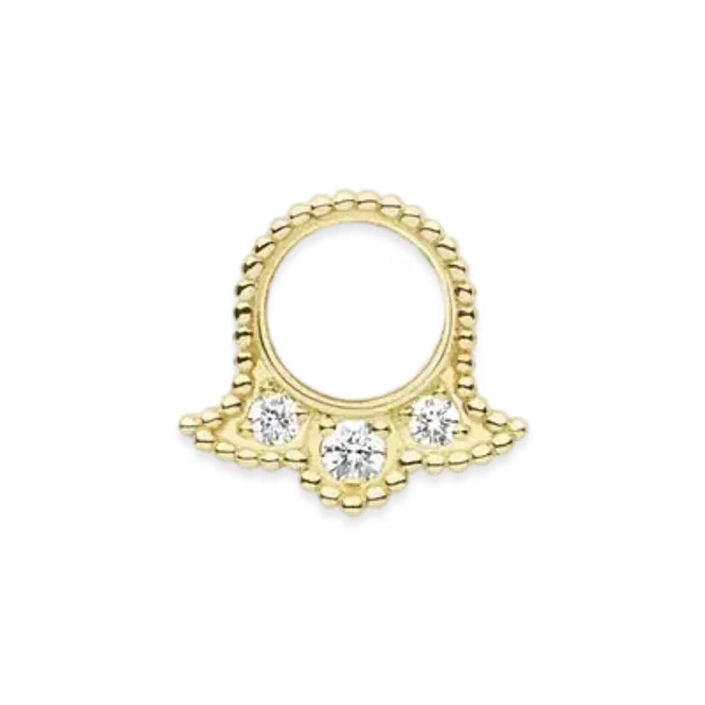 Dior Rose des Vents Earring Diamonds and Mother-of-Pearl "Yellow Gold"