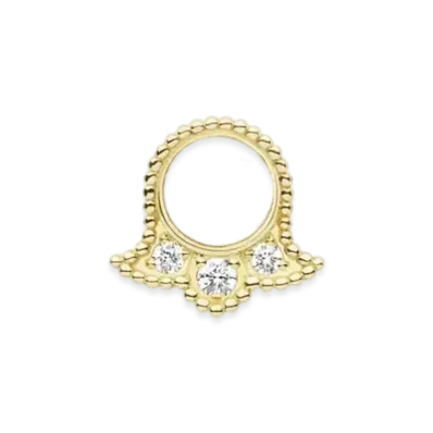 Dior Rose des Vents Earring Diamonds and Mother-of-Pearl "Yellow Gold"