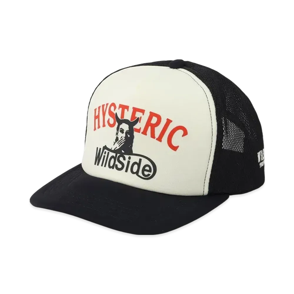 WILDSIDE Yohji Yamamoto x HYSTERIC GLAMOUR Speak No Evil Mesh Cap "Black"