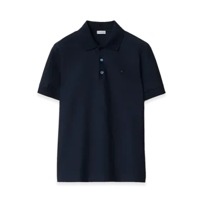 Burberry Metal EKD Cotton Polo Shirt "Navy"