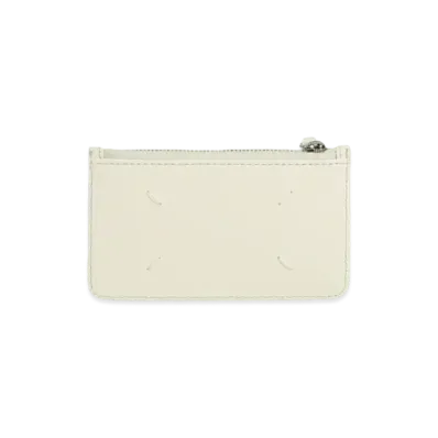 Maison Margiela Cow Leather Zipped Card Holder "White"