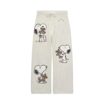 GELATO PIQUE x PEANUTS Snoopy x Bear Jacquard Long Pants "Off White"