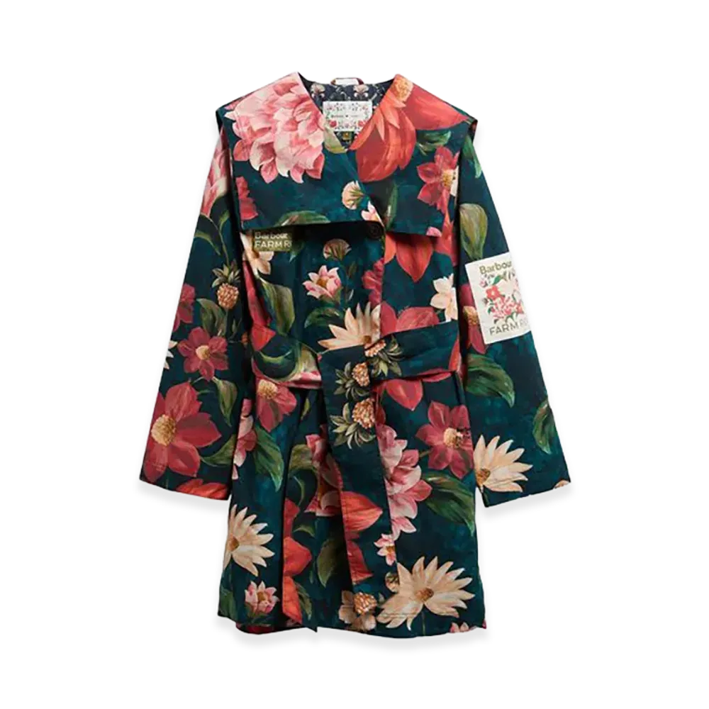 Barbour x FARM Rio Women's Wildflower Casual Jacket "Navy"