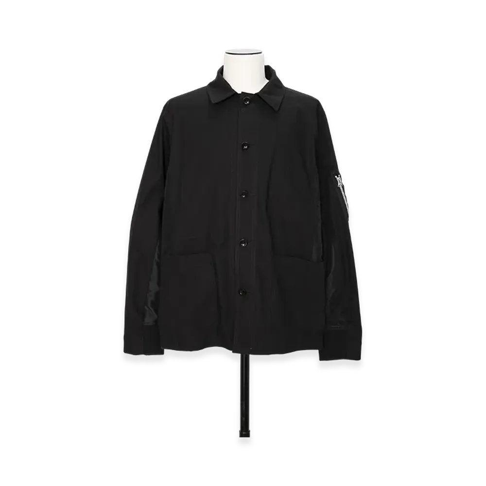 sacai Cotton Nylon Oxford Jacket "Black"