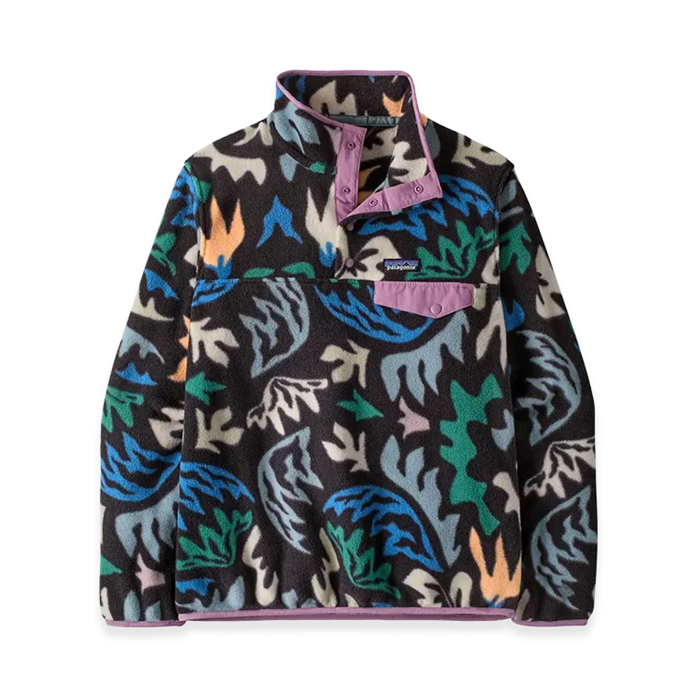 Patagonia Women's Lightweight Synchilla Snap-T Pullover "Kaleido/Black"