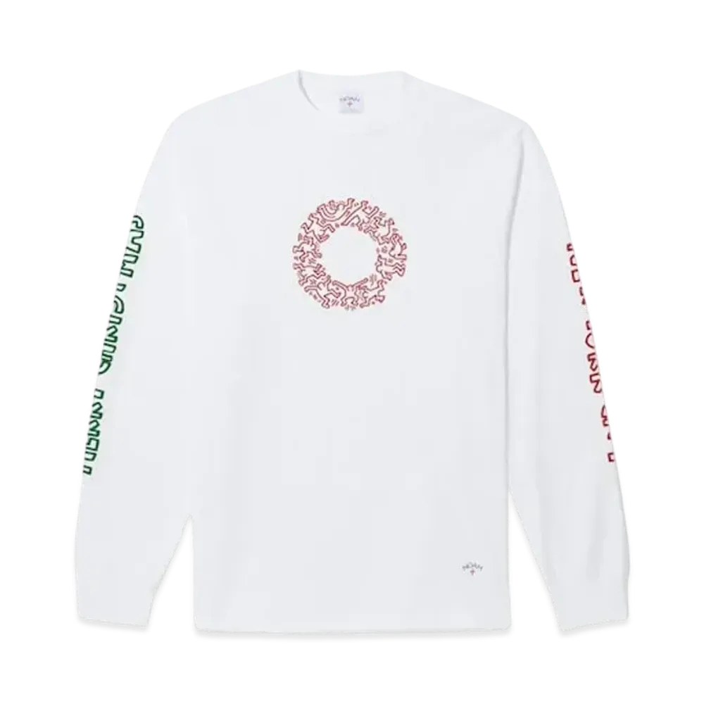 Noah x Keith Haring Long Sleeve Tee "White"