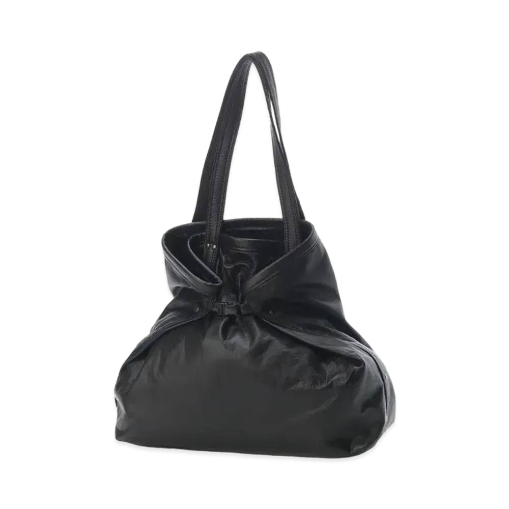 Yohji Yamamoto GARMENT LEATHER TOTE BAG "Black"