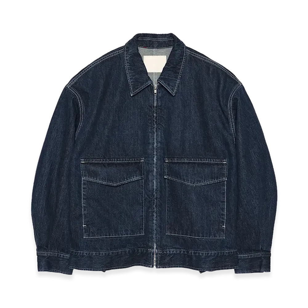Graphpaper Selvage Denim Zip Jacket Dark Fade "Indigo"