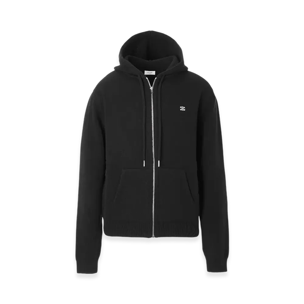 CELINE Zip-Up Knit "Black/Offwhite"