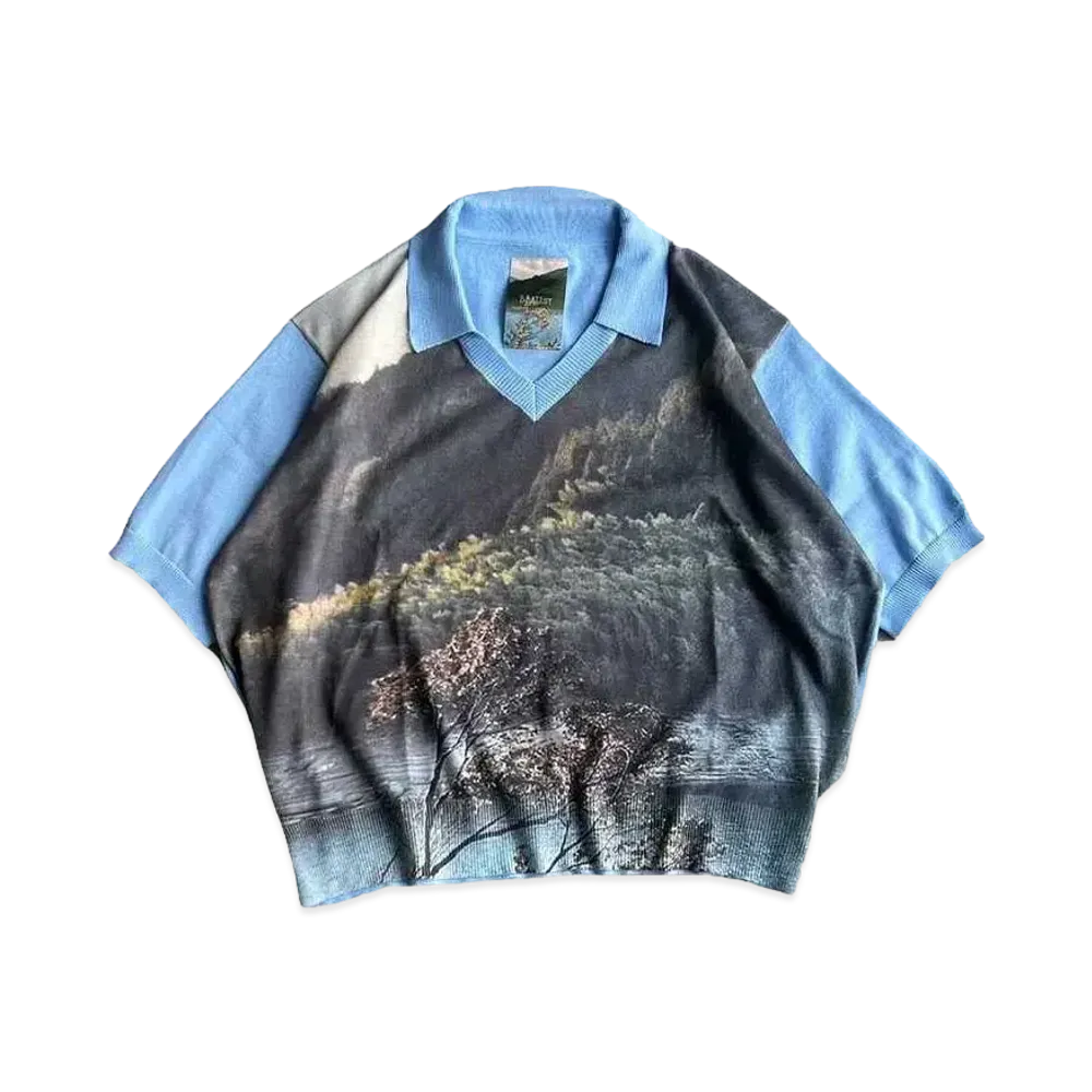 BALLSY.BROTHERS BALLSY.BROTHERS landscape print polo shirt "Blue"