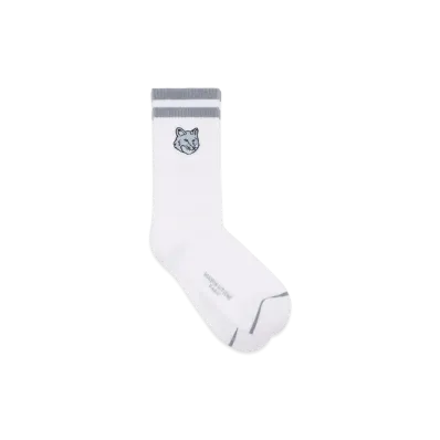 Maison Kitsune Bold Foxhead Sporty Socks "Placid"