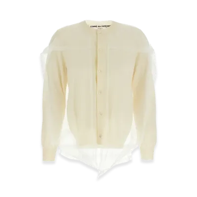 COMME des GARCONS Women's Tulle Cardigan "White"