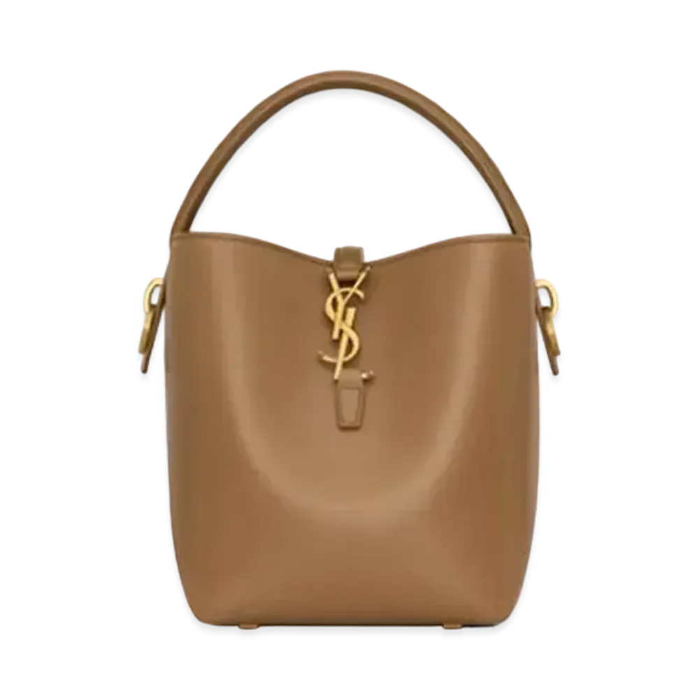 Saint Laurent LE 37 Small in Shiny Leather "Dark Cork"