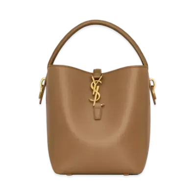 Saint Laurent LE 37 Small in Shiny Leather "Dark Cork"