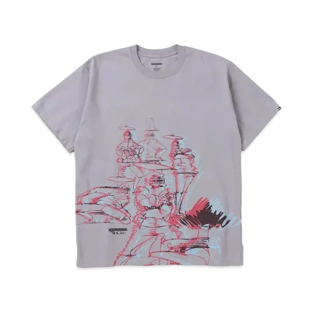 NEIGHBORHOOD NH x TAKU OBATA . Tee SS-3 "Gray"