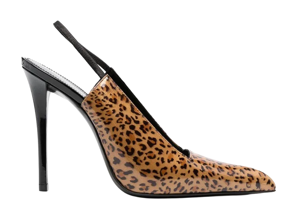 Saint Laurent Women's Leather Pumps "Leopard"