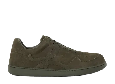 LOEWE Jambo Sneaker in Calfskin Suede "Olive Green"