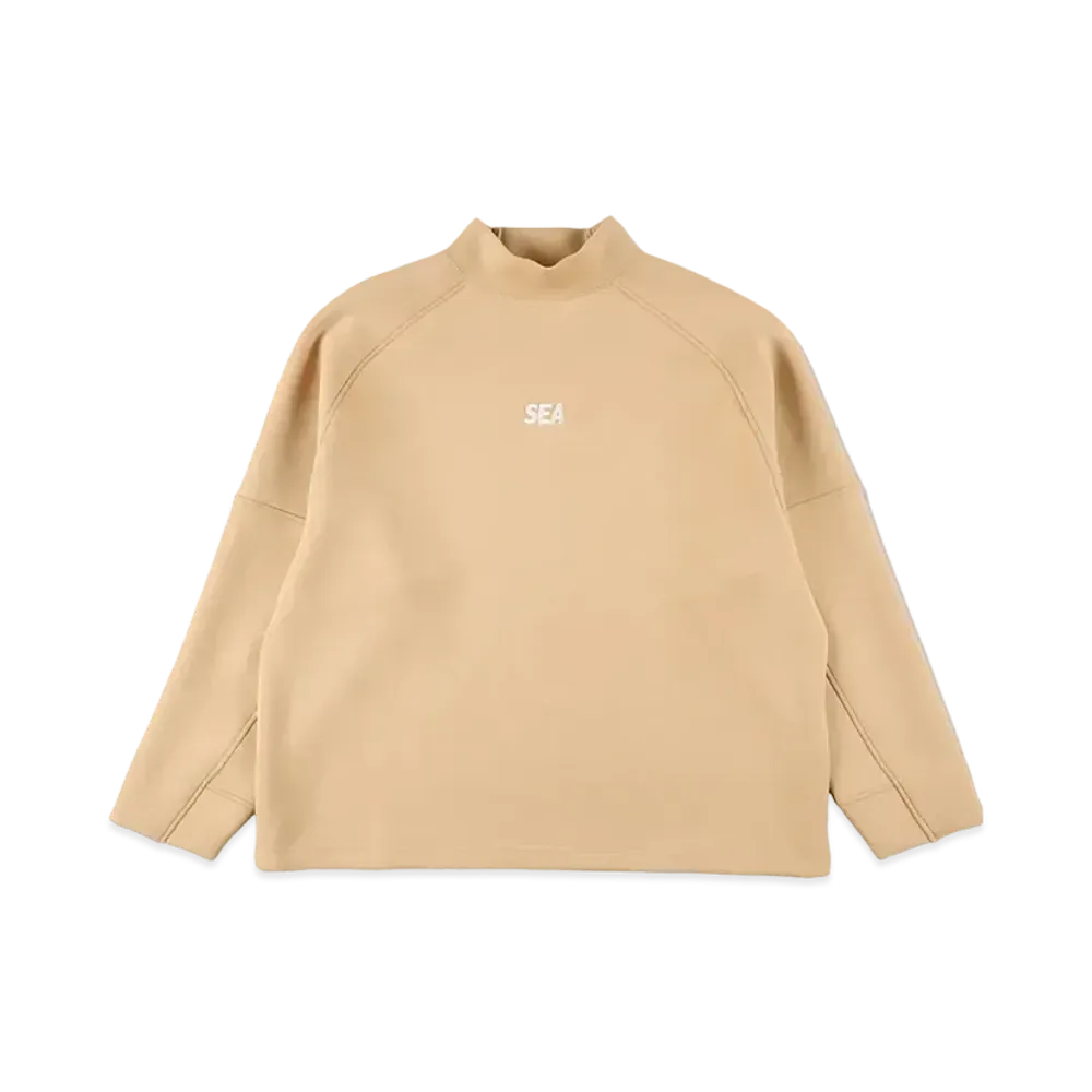 WIND AND SEA WDS-ES Cardboard Mock Neck Tops "Sand"