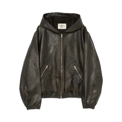 BEAMS FUTURE ARCHIVE Leather Zip Up Blouson "Black"