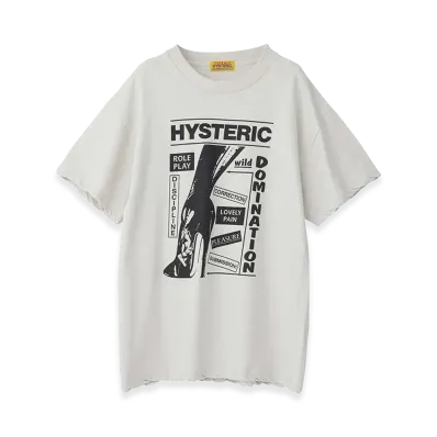 HYSTERIC GLAMOUR HYS Dominatrix Boot Oversized Tee "Beige"