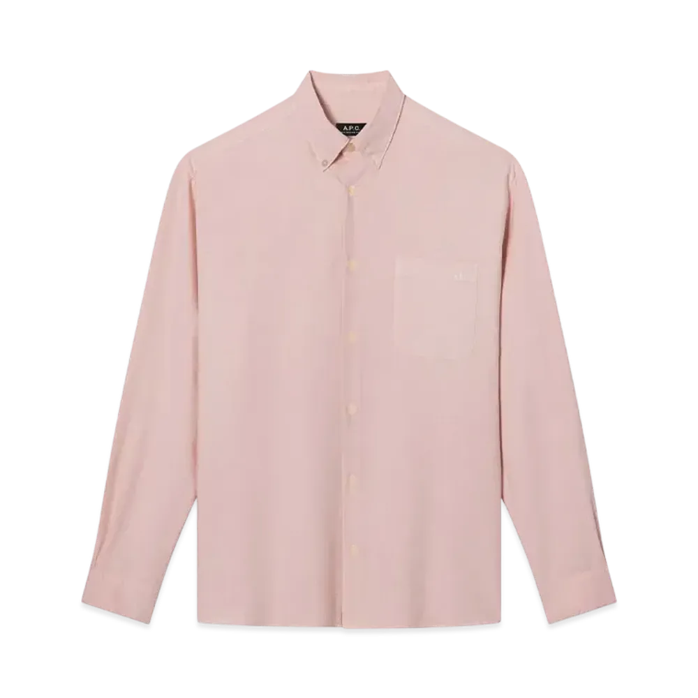 A.P.C. Mateo Logo Shirt "Rose"