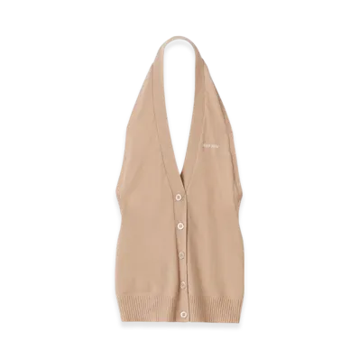 MIU MIU Women's Cashmere Knit Vest "Albino White"