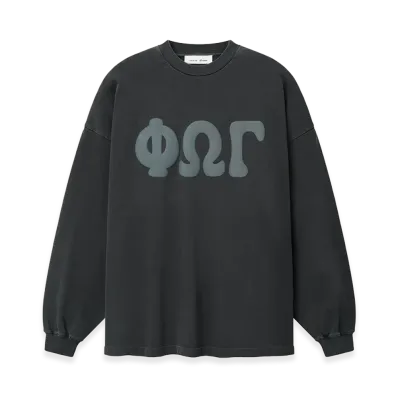 FEAR OF GOD ESSENTIALS Heavy Jersey Merch Long Sleeve Tee "Washed Iron Grey"