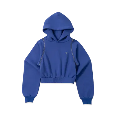 HTH 2way shoulder zip hoodie " BLUE"