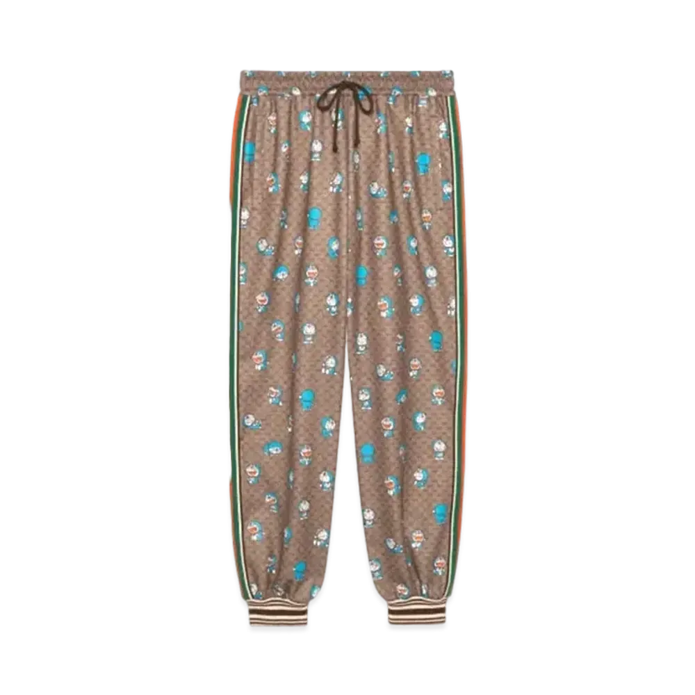 GUCCI x Doraemon GG Pattern Sherry Line Track Pants "Beige"