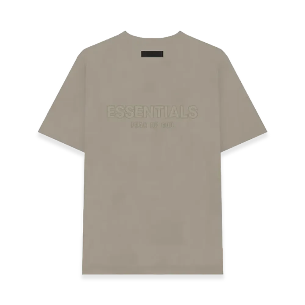 フィアオブゴッド エッセンシャルズ シリコンバックロゴ Tシャツ 半袖 "モス"