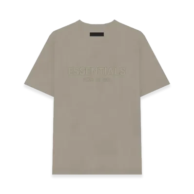 FEAR OF GOD ESSENTIALS Silicone Back Logo Short Sleeve T-Shirt "Moss"
