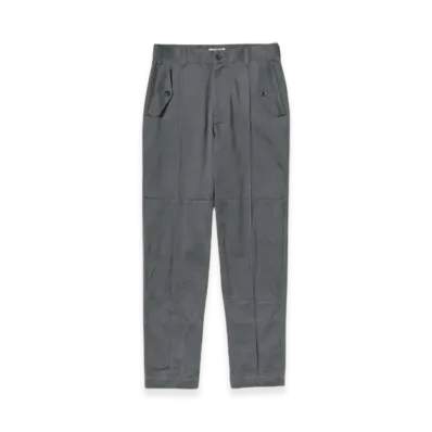AURALEE Washed Finx Buggy Satin Narrow Field Pants "Charcoal Gray"