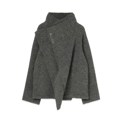 Yohji Yamamoto Y's WOOL POLYESTER PILE ASSYME CARDIGAN "Gray"