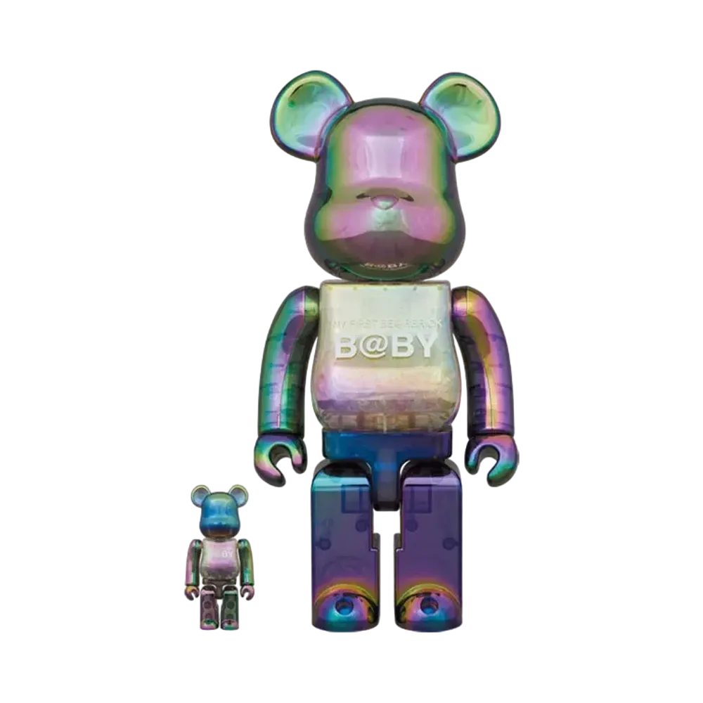 Bearbrick MY FIRST B@BY CLEAR BLACK CHROME Ver. 100% & 400%