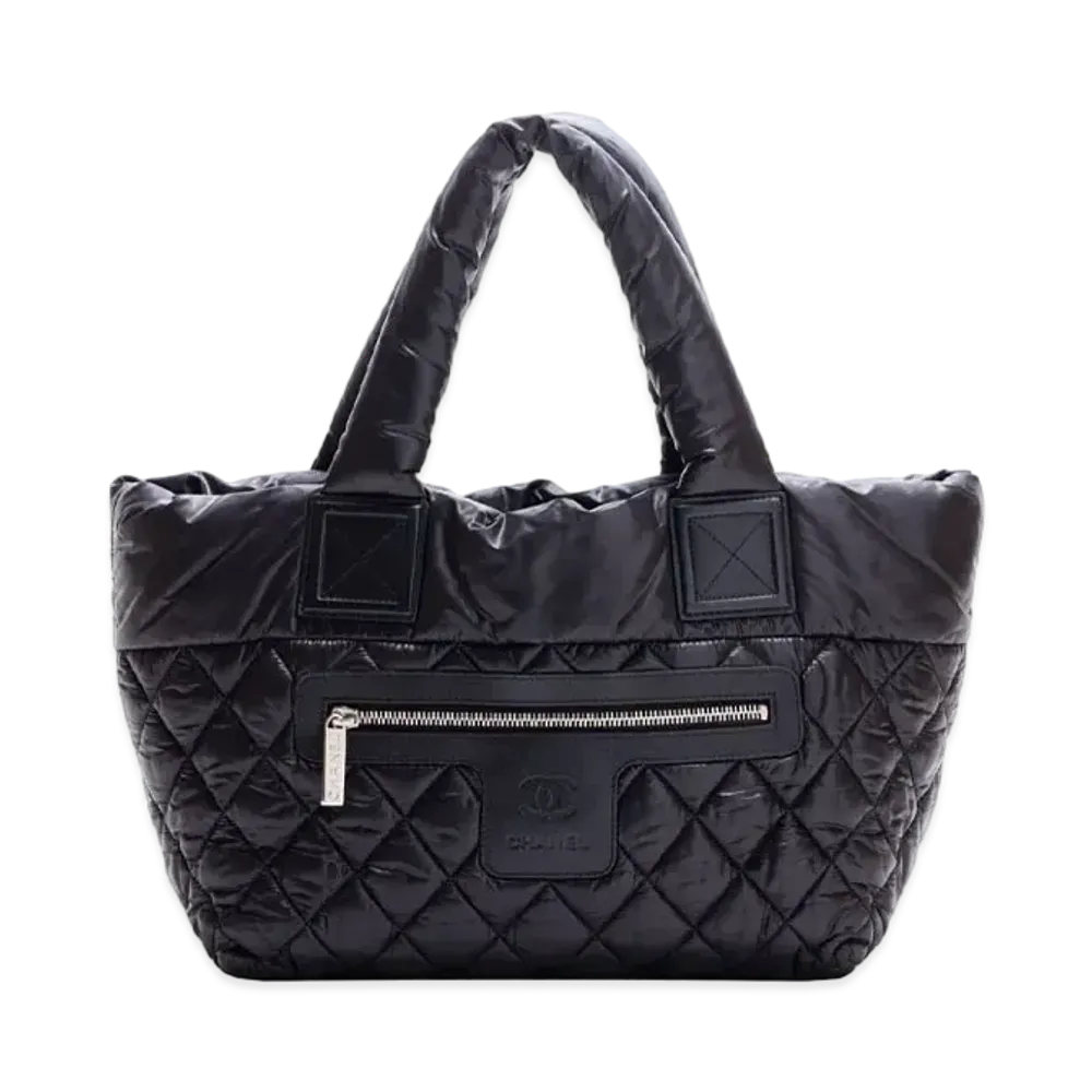CHANEL COCO Cocoon Nylon Tote Bag "Black"