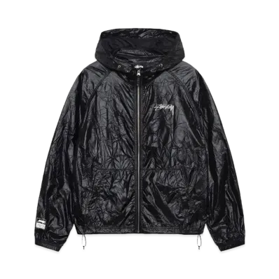 Stussy Beach Shell Wrinkled Nylon "Black"