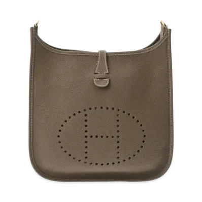 Hermes Evelyne 3 Taurillon Clemence "Etoupe/Gold"