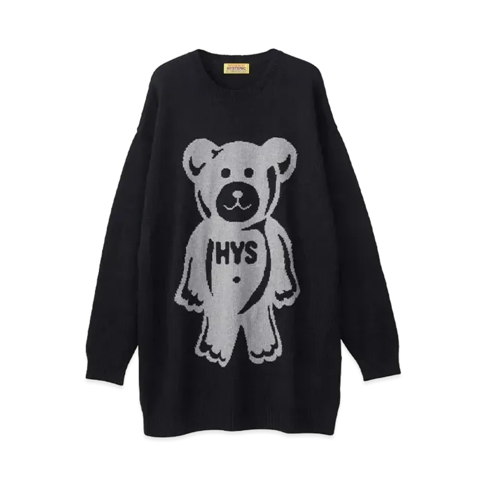 HYSTERIC GLAMOUR Gumi Bear Jacquard Dress "Black"
