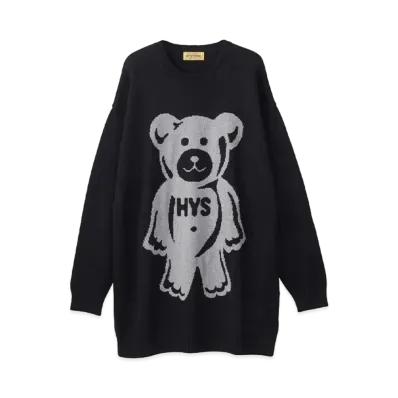 HYSTERIC GLAMOUR Gumi Bear Jacquard Dress "Black"