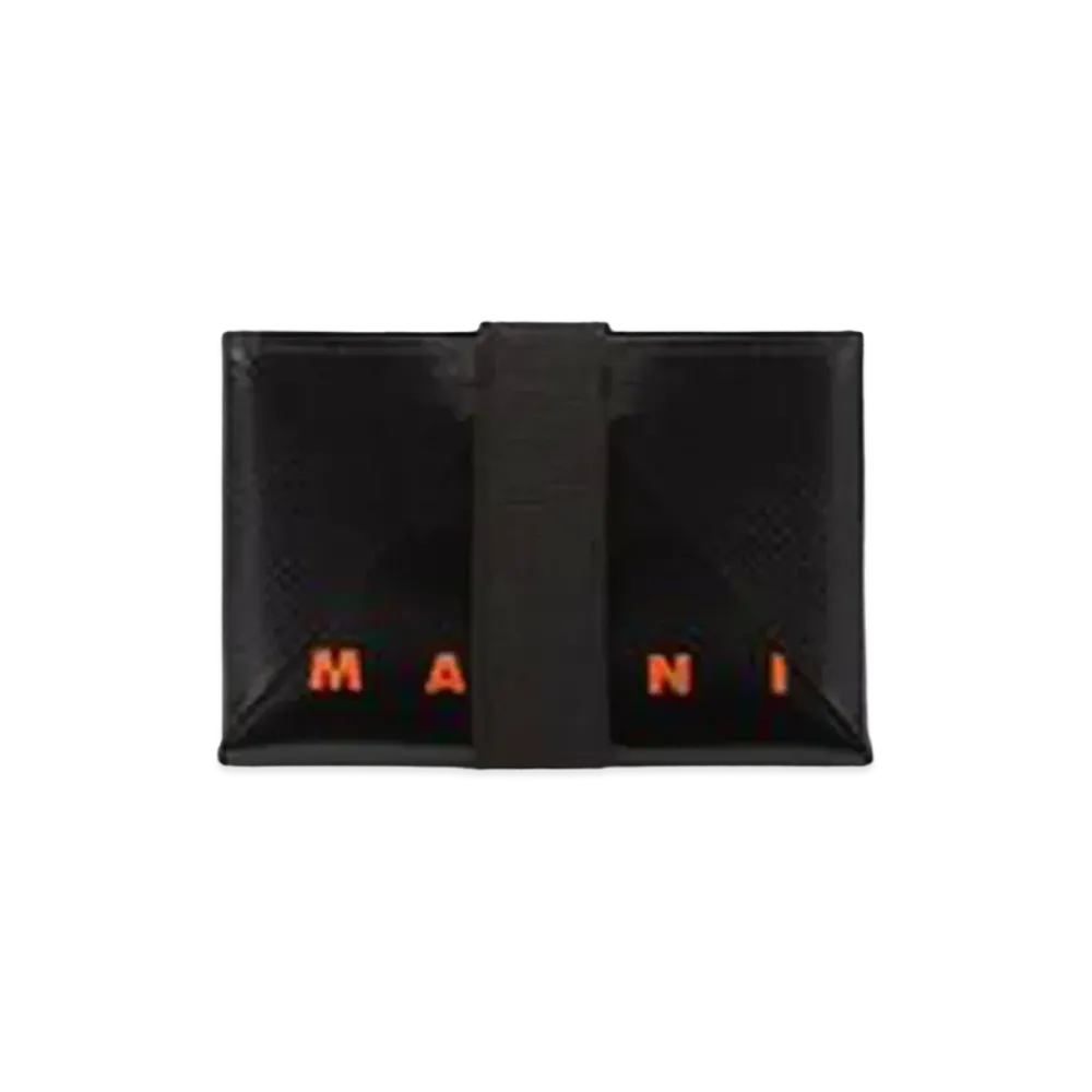 Marni Black And Blue PVC Origami Credit Card Holder "Black/Blue"