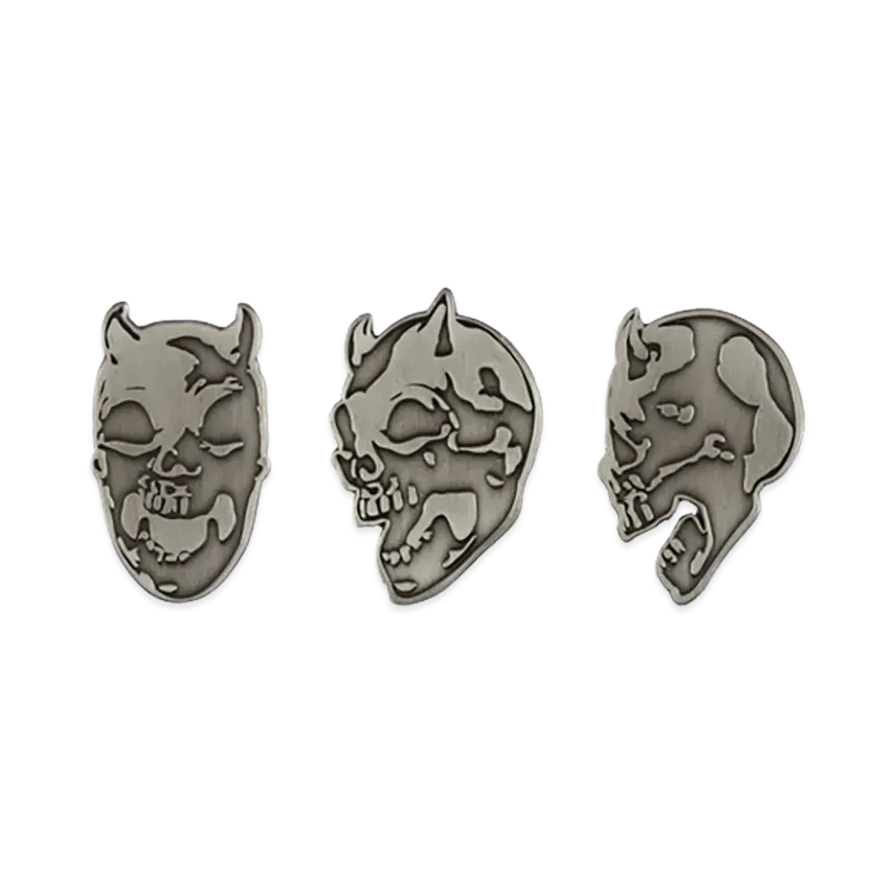 THUG CLUB TC Riding Skull Brooch "Silver"